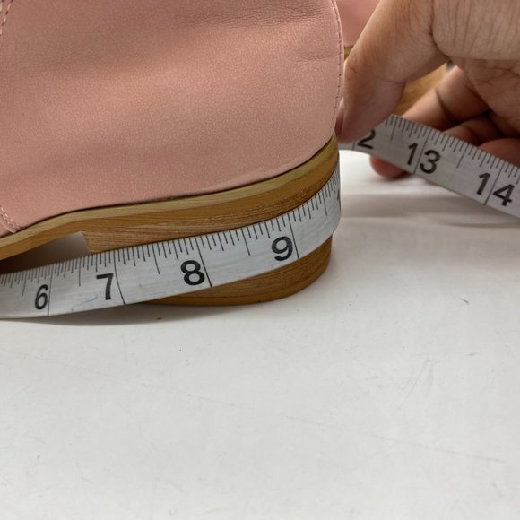 Shoes Pink Almond Toe Stacked Block Low Heel V Cut Ankle Boots Poshmark